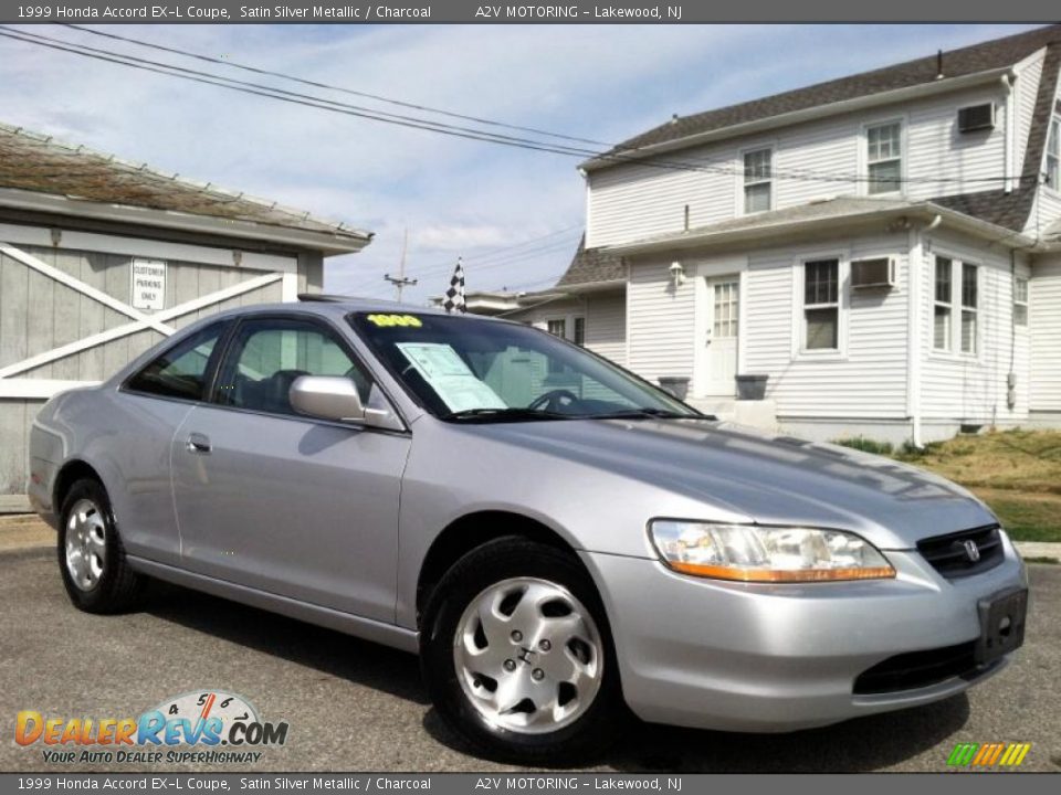 1999 Honda Accord EX-L Coupe Satin Silver Metallic / Charcoal Photo #1