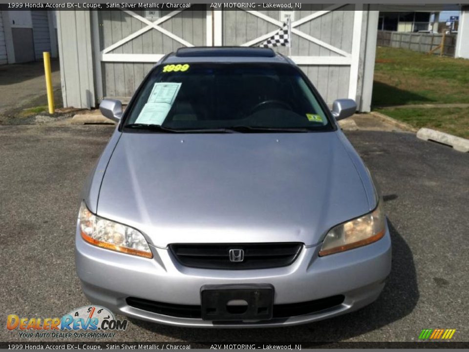 1999 Honda Accord EX-L Coupe Satin Silver Metallic / Charcoal Photo #2