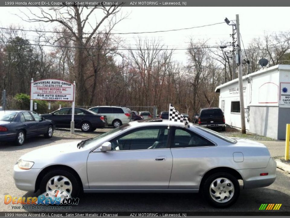 1999 Honda Accord EX-L Coupe Satin Silver Metallic / Charcoal Photo #4