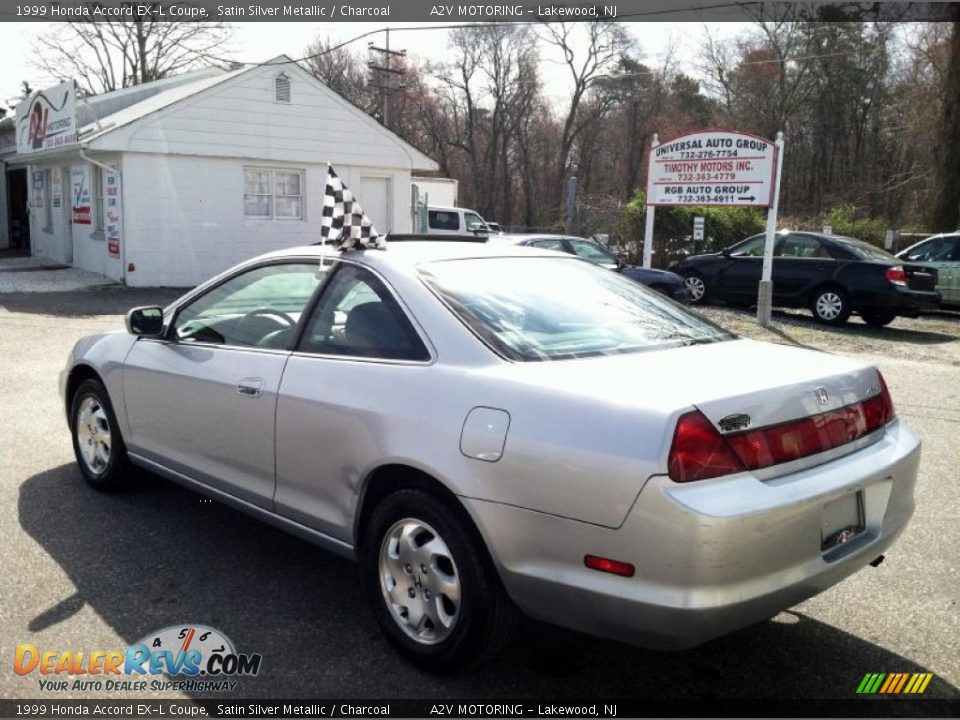 1999 Honda Accord EX-L Coupe Satin Silver Metallic / Charcoal Photo #5