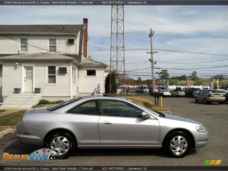 1999 Honda Accord EX-L Coupe Satin Silver Metallic / Charcoal Photo #8