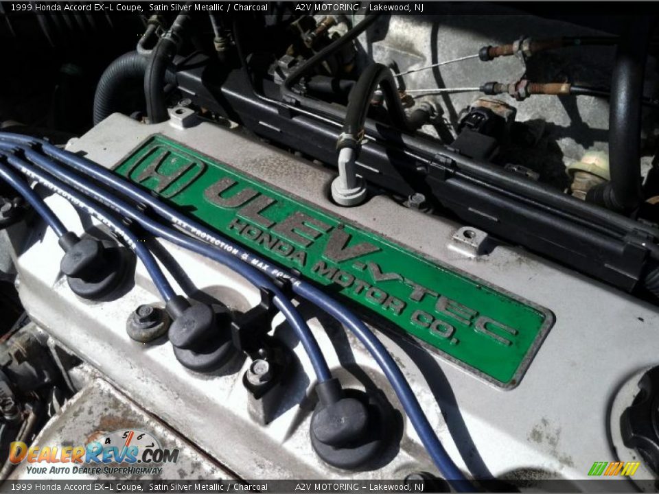 1999 Honda Accord EX-L Coupe Satin Silver Metallic / Charcoal Photo #15