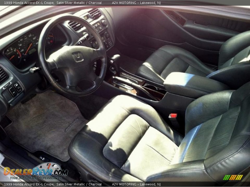 1999 Honda Accord EX-L Coupe Satin Silver Metallic / Charcoal Photo #16