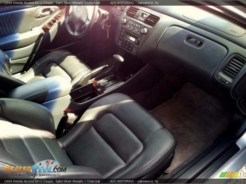 1999 Honda Accord EX-L Coupe Satin Silver Metallic / Charcoal Photo #19