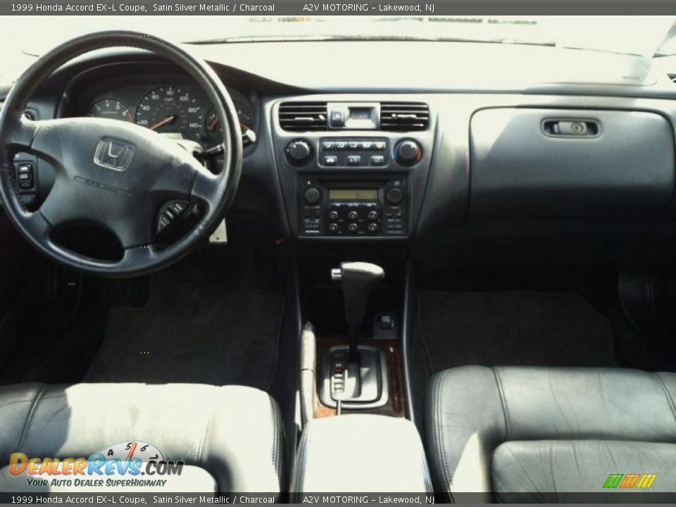 1999 Honda Accord EX-L Coupe Satin Silver Metallic / Charcoal Photo #24