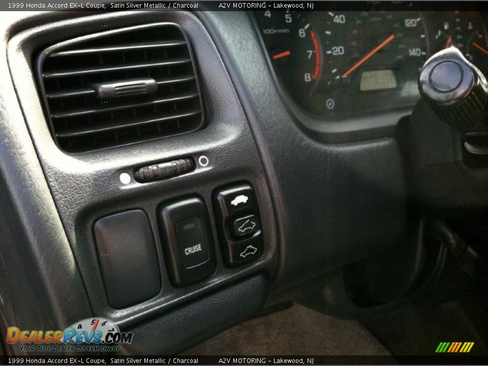 1999 Honda Accord EX-L Coupe Satin Silver Metallic / Charcoal Photo #25