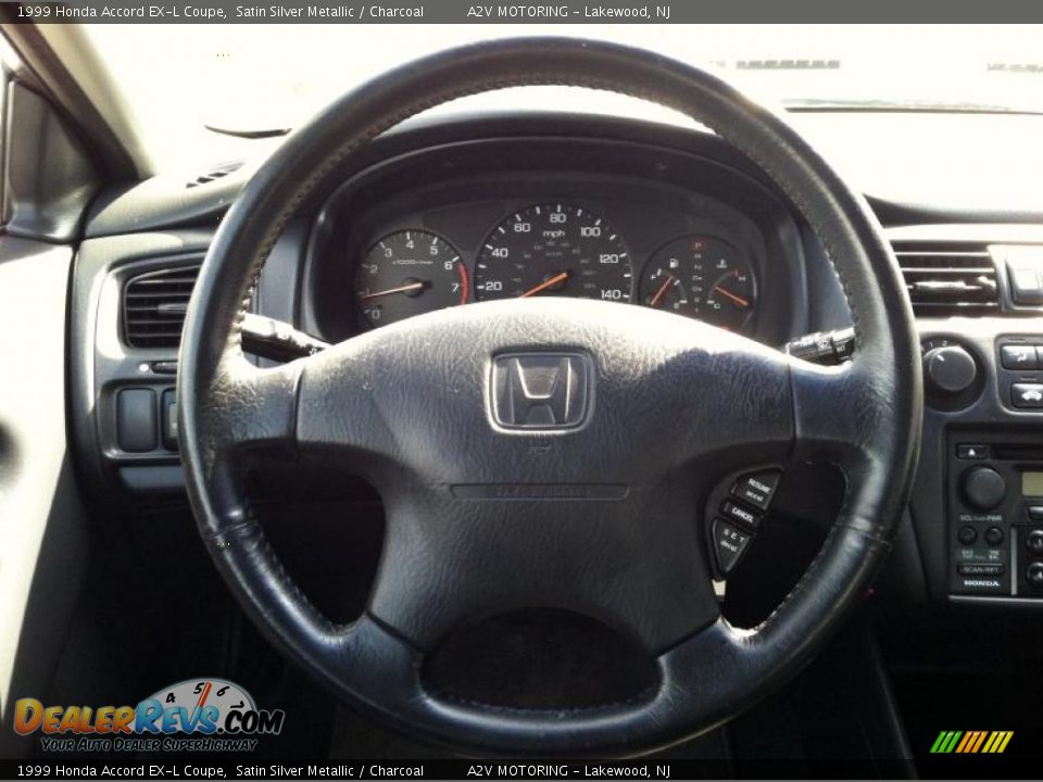1999 Honda Accord EX-L Coupe Satin Silver Metallic / Charcoal Photo #26