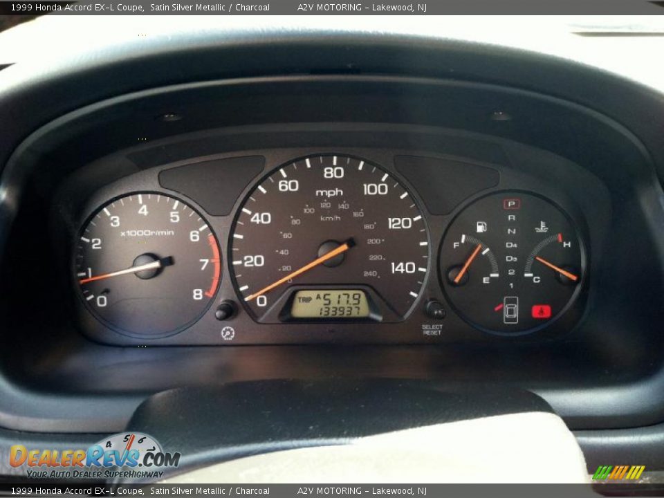 1999 Honda Accord EX-L Coupe Satin Silver Metallic / Charcoal Photo #27