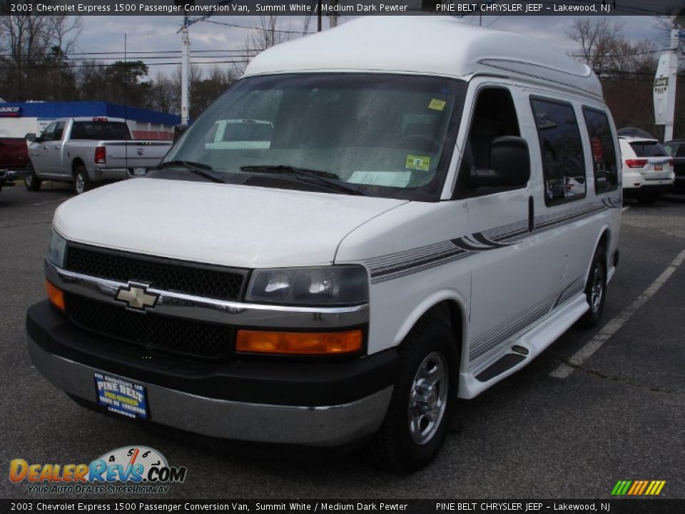 2003 Chevrolet Express 1500 Passenger Conversion Van Summit White / Medium Dark Pewter Photo #1