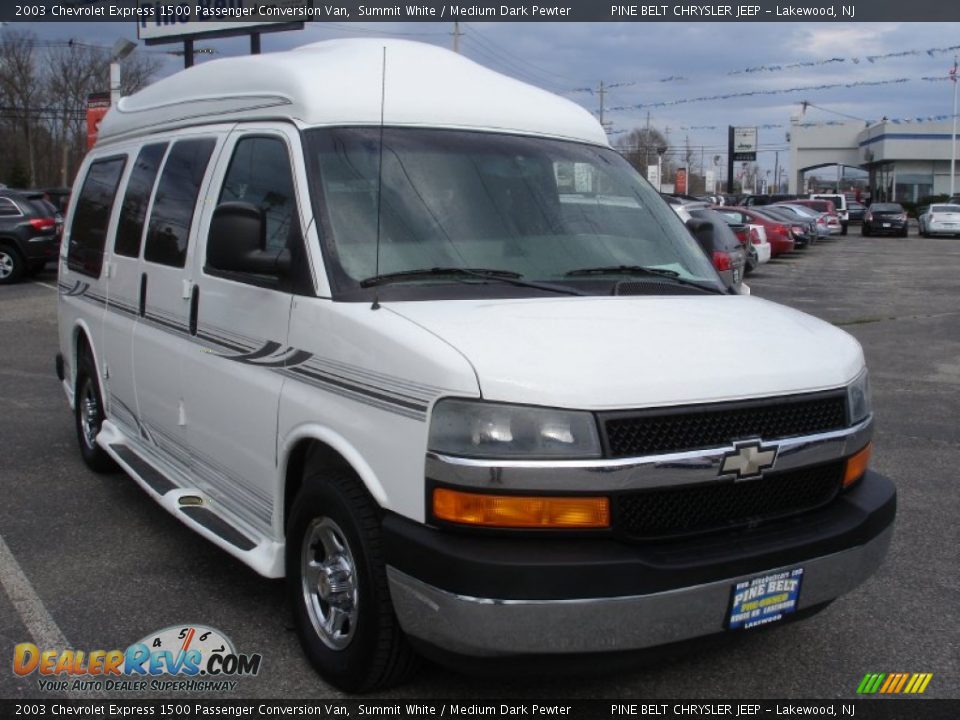 2003 Chevrolet Express 1500 Passenger Conversion Van Summit White / Medium Dark Pewter Photo #3