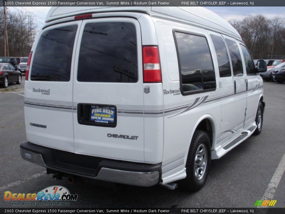 2003 Chevrolet Express 1500 Passenger Conversion Van Summit White / Medium Dark Pewter Photo #4