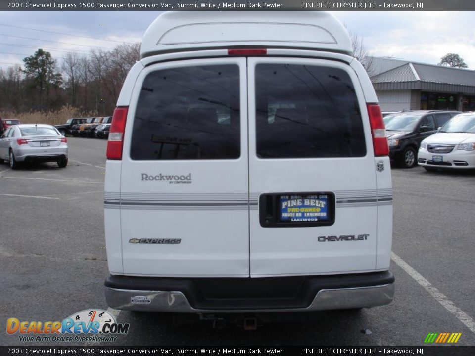 2003 Chevrolet Express 1500 Passenger Conversion Van Summit White / Medium Dark Pewter Photo #5