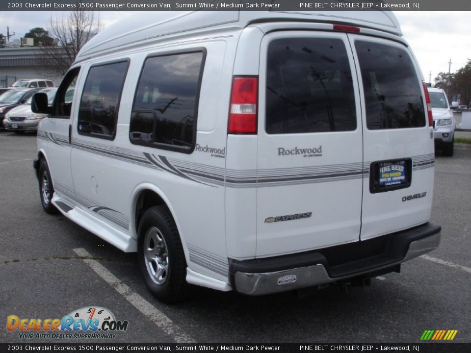 2003 Chevrolet Express 1500 Passenger Conversion Van Summit White / Medium Dark Pewter Photo #6