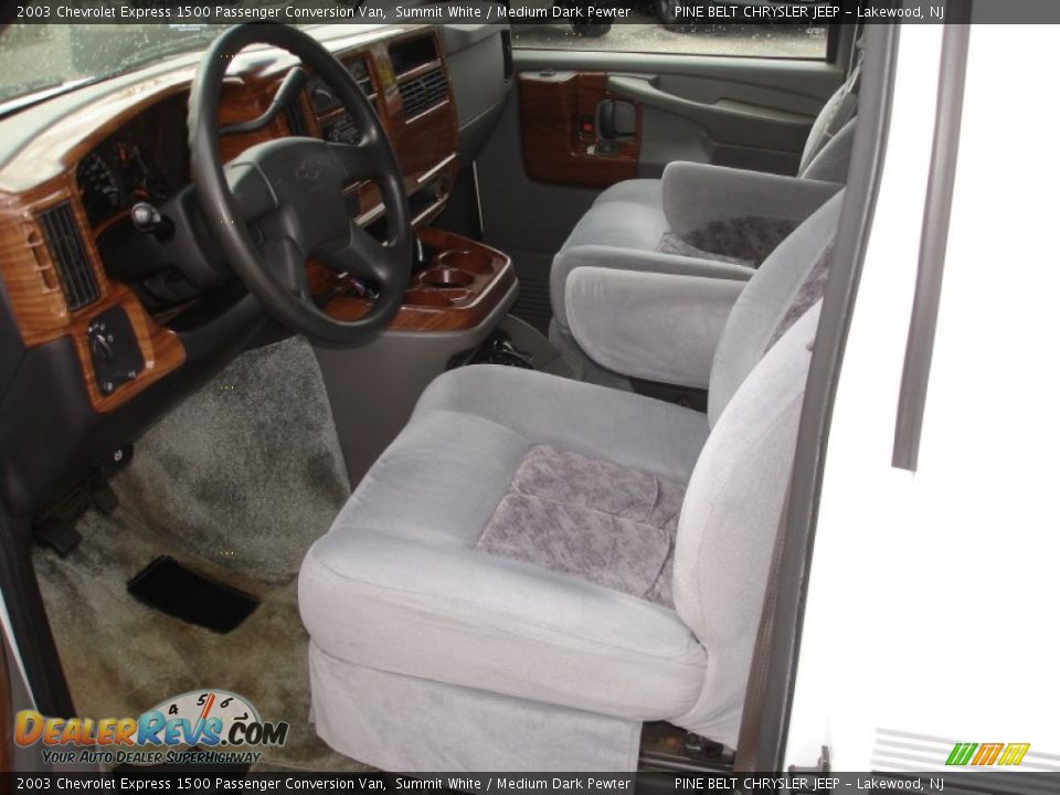 2003 Chevrolet Express 1500 Passenger Conversion Van Summit White / Medium Dark Pewter Photo #10