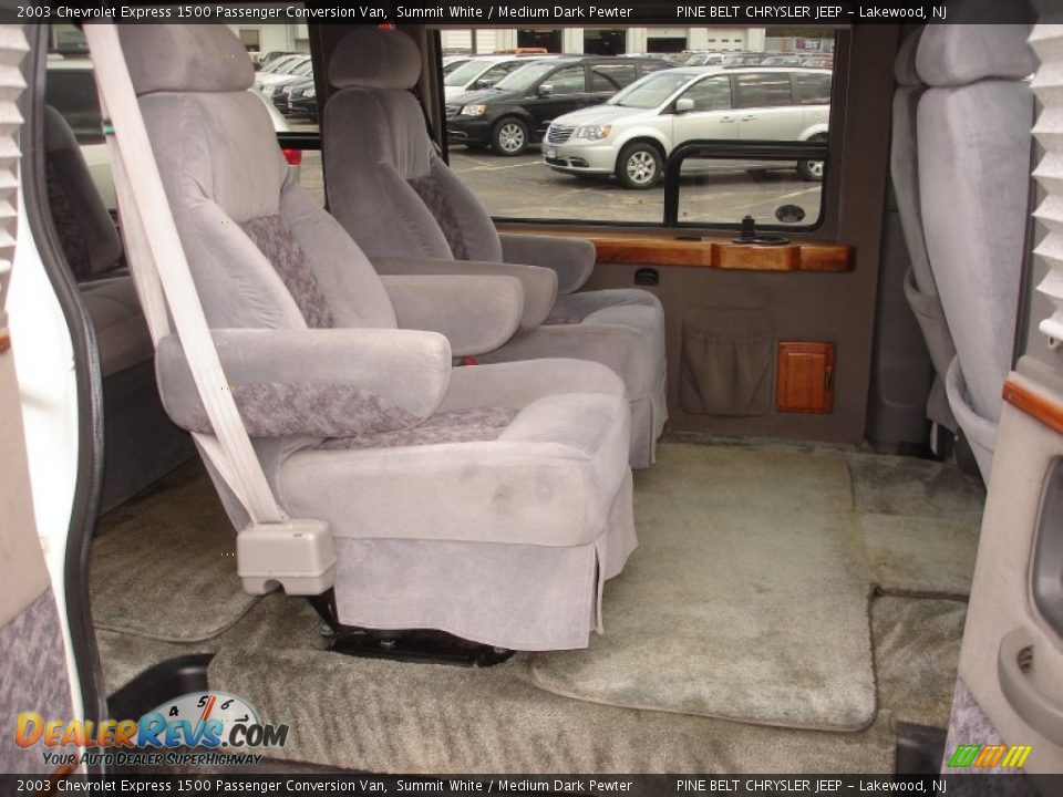 2003 Chevrolet Express 1500 Passenger Conversion Van Summit White / Medium Dark Pewter Photo #13