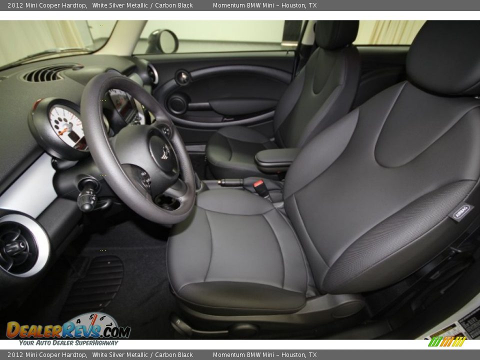 2012 Mini Cooper Hardtop White Silver Metallic / Carbon Black Photo #3