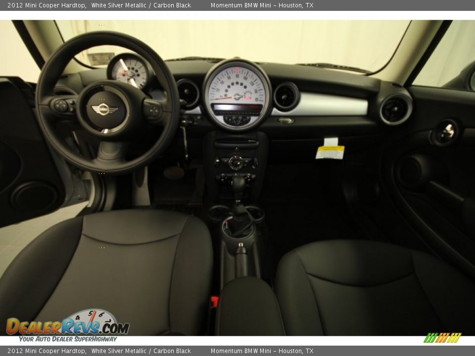 2012 Mini Cooper Hardtop White Silver Metallic / Carbon Black Photo #4