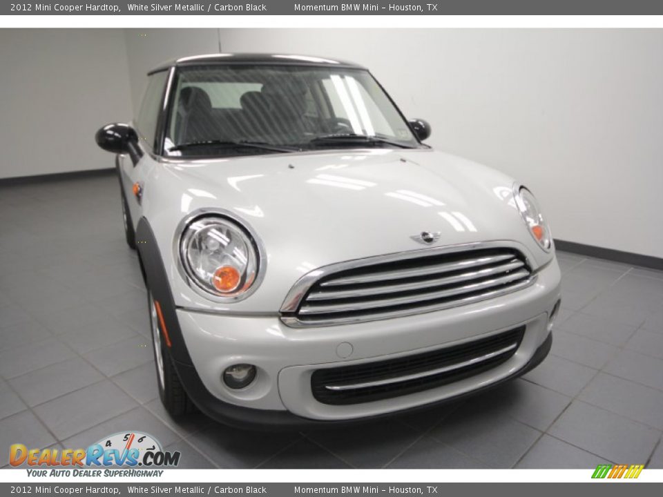 2012 Mini Cooper Hardtop White Silver Metallic / Carbon Black Photo #5