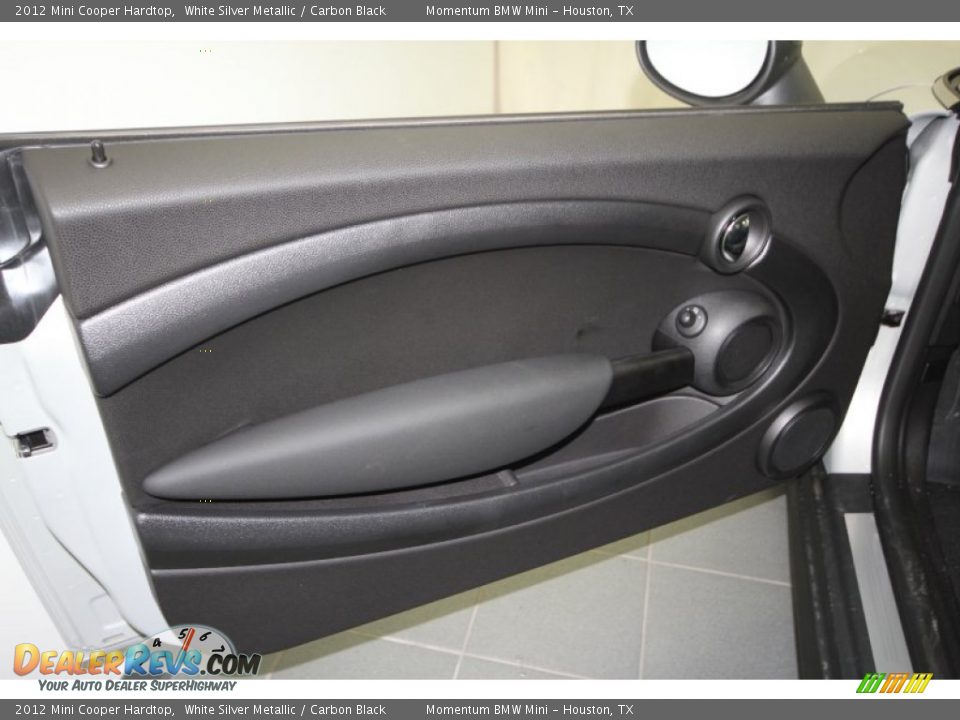 2012 Mini Cooper Hardtop White Silver Metallic / Carbon Black Photo #13
