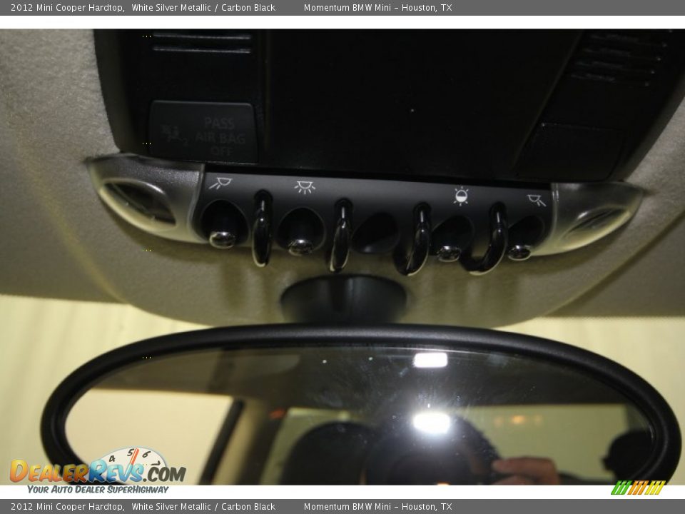 2012 Mini Cooper Hardtop White Silver Metallic / Carbon Black Photo #14