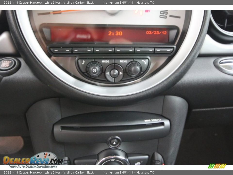 2012 Mini Cooper Hardtop White Silver Metallic / Carbon Black Photo #15