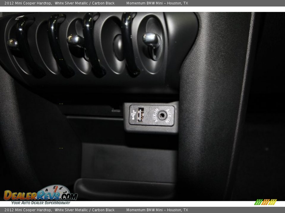 2012 Mini Cooper Hardtop White Silver Metallic / Carbon Black Photo #17