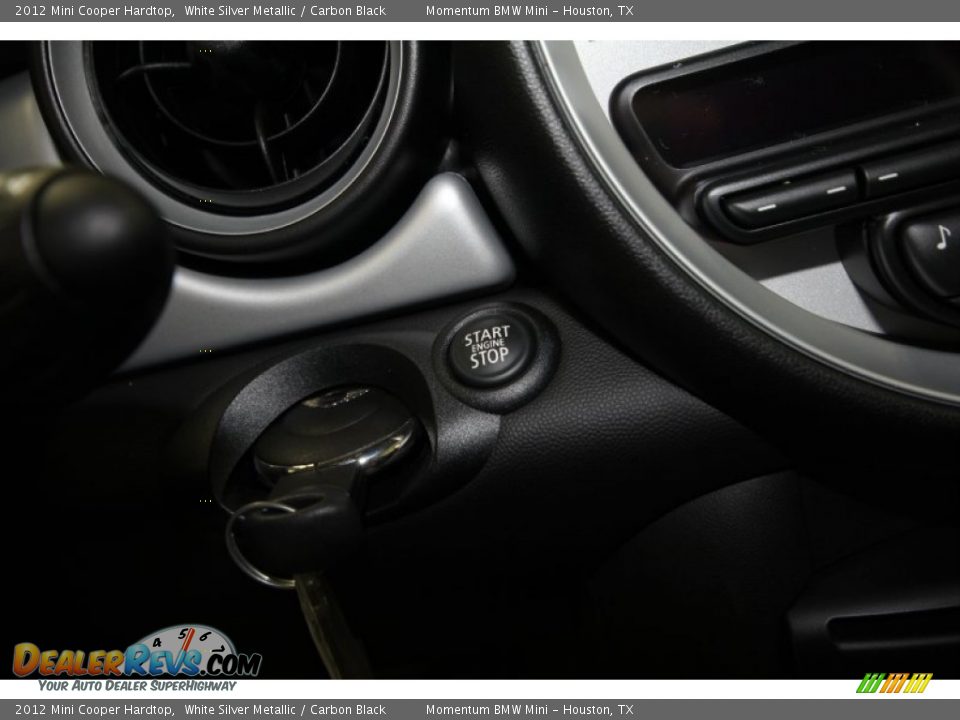 2012 Mini Cooper Hardtop White Silver Metallic / Carbon Black Photo #20