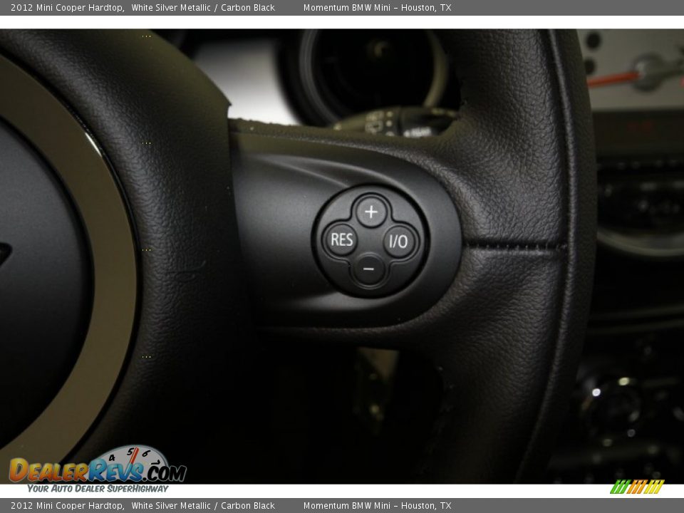 2012 Mini Cooper Hardtop White Silver Metallic / Carbon Black Photo #21
