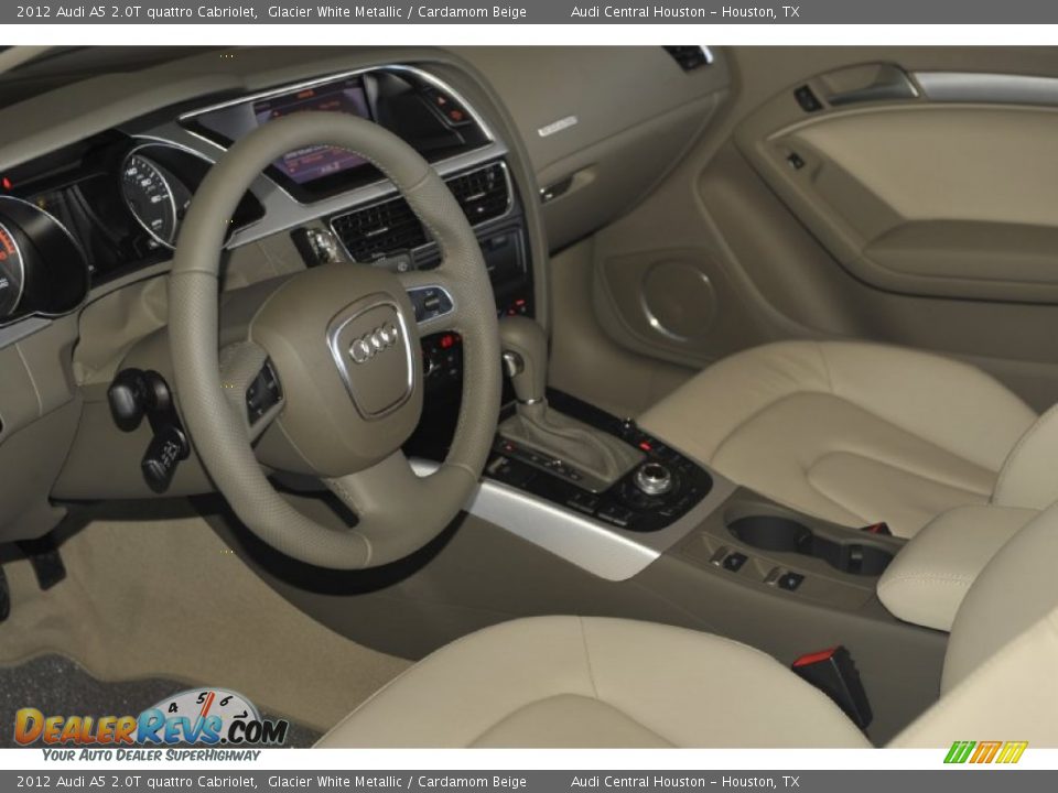 Cardamom Beige Interior 2012 Audi A5 2.0T quattro Cabriolet Photo 11