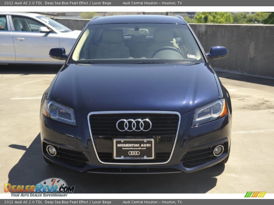 2012 Audi A3 2.0 TDI Deep Sea Blue Pearl Effect / Luxor Beige Photo #2