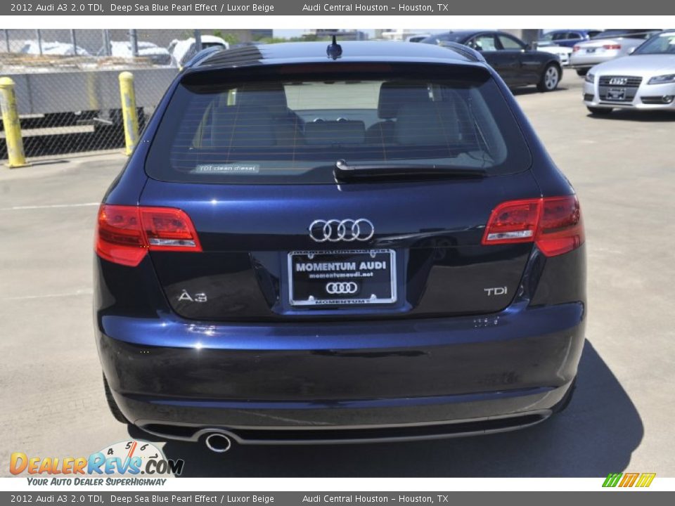 2012 Audi A3 2.0 TDI Deep Sea Blue Pearl Effect / Luxor Beige Photo #6