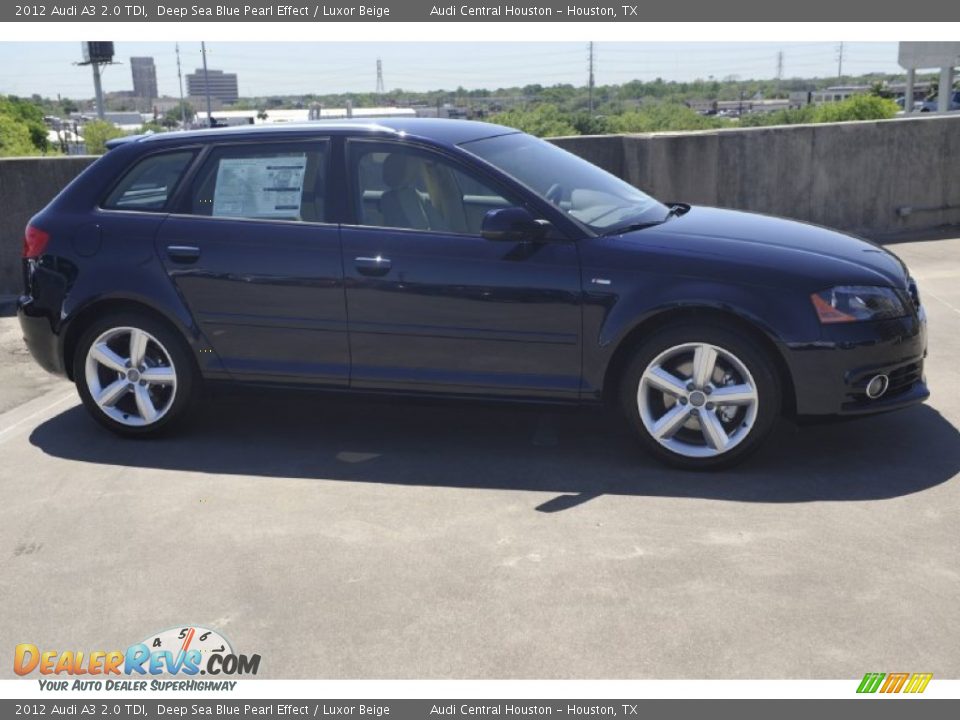 2012 Audi A3 2.0 TDI Deep Sea Blue Pearl Effect / Luxor Beige Photo #8