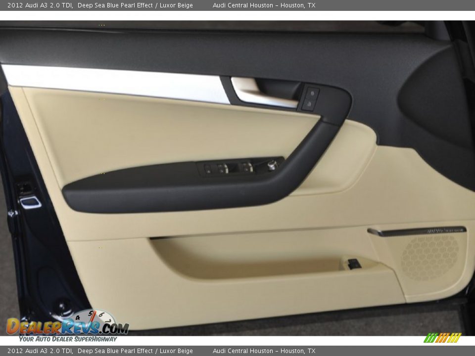 2012 Audi A3 2.0 TDI Deep Sea Blue Pearl Effect / Luxor Beige Photo #9