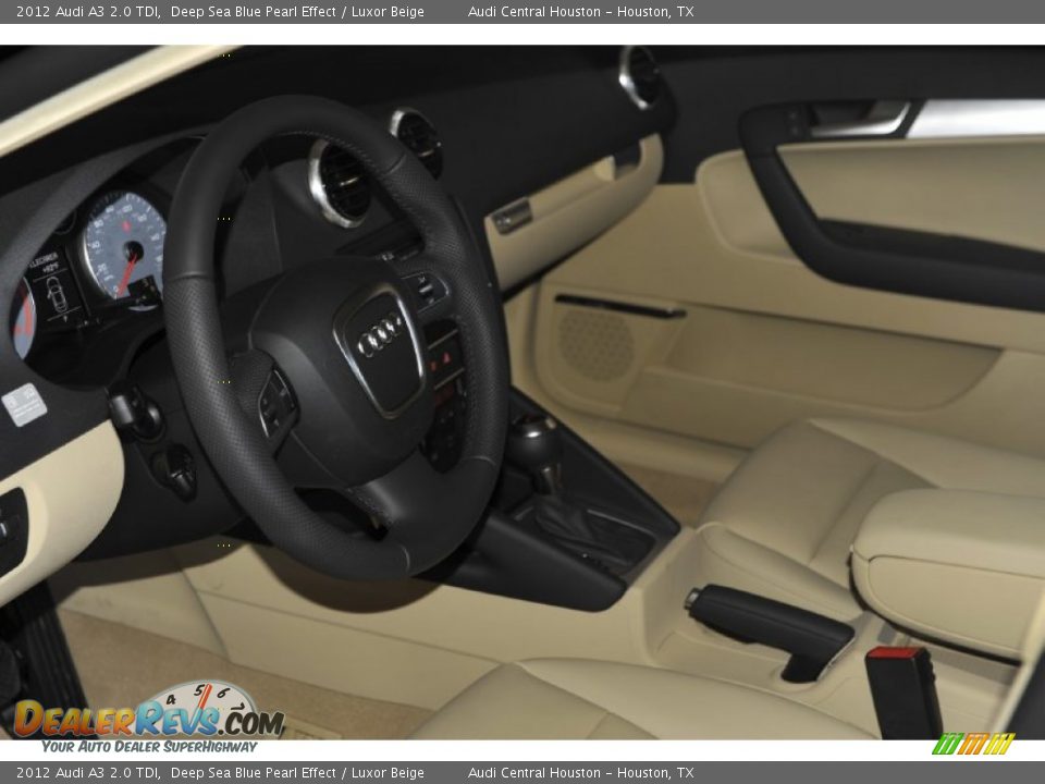 2012 Audi A3 2.0 TDI Deep Sea Blue Pearl Effect / Luxor Beige Photo #10