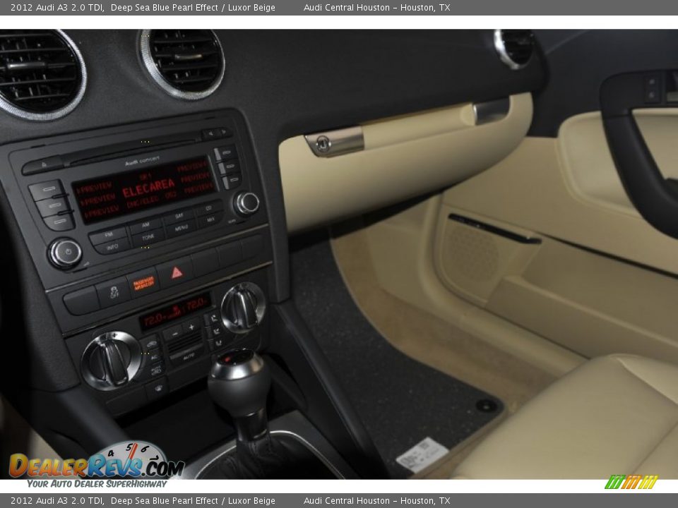 2012 Audi A3 2.0 TDI Deep Sea Blue Pearl Effect / Luxor Beige Photo #13