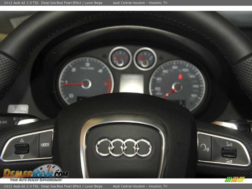 2012 Audi A3 2.0 TDI Deep Sea Blue Pearl Effect / Luxor Beige Photo #15