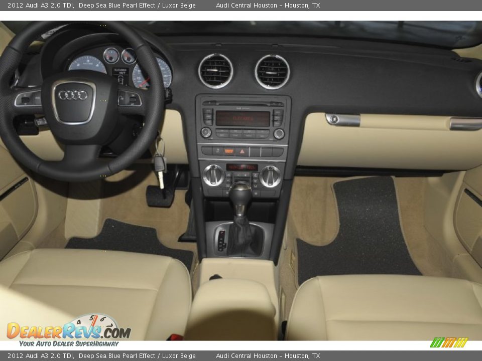2012 Audi A3 2.0 TDI Deep Sea Blue Pearl Effect / Luxor Beige Photo #19
