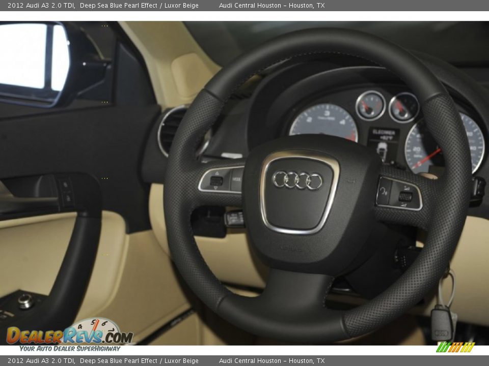 2012 Audi A3 2.0 TDI Deep Sea Blue Pearl Effect / Luxor Beige Photo #21