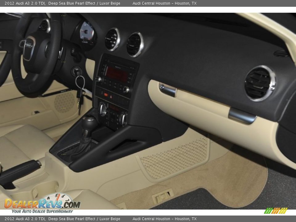 2012 Audi A3 2.0 TDI Deep Sea Blue Pearl Effect / Luxor Beige Photo #25
