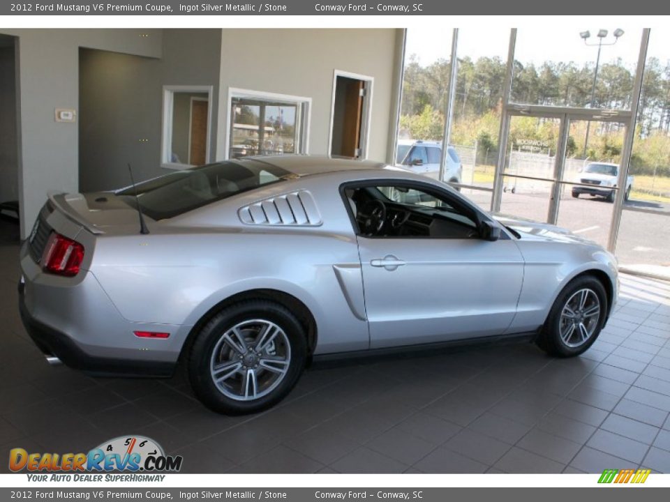 2012 Ford Mustang V6 Premium Coupe Ingot Silver Metallic / Stone Photo #4