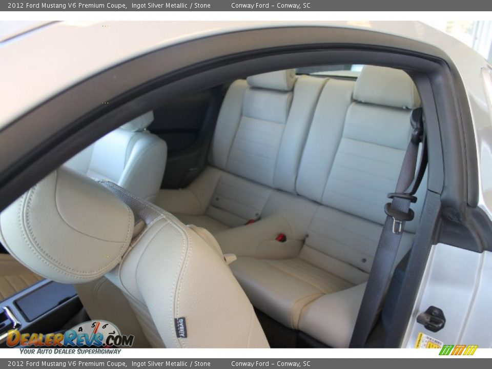 2012 Ford Mustang V6 Premium Coupe Ingot Silver Metallic / Stone Photo #13
