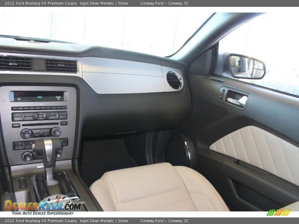 2012 Ford Mustang V6 Premium Coupe Ingot Silver Metallic / Stone Photo #16