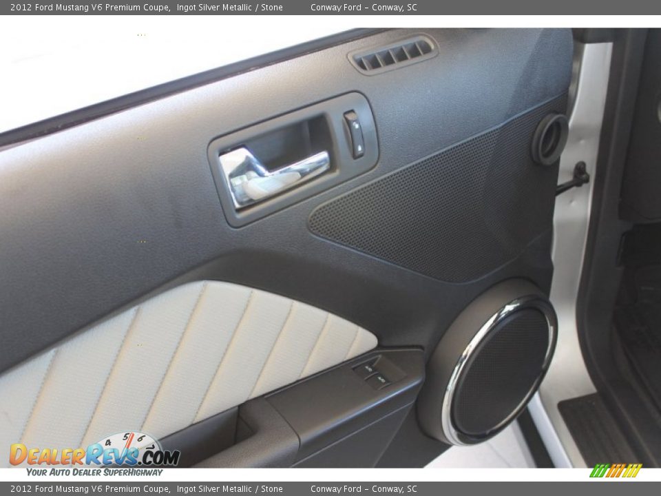 2012 Ford Mustang V6 Premium Coupe Ingot Silver Metallic / Stone Photo #17