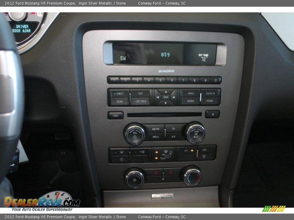 2012 Ford Mustang V6 Premium Coupe Ingot Silver Metallic / Stone Photo #22