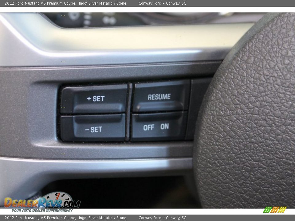 2012 Ford Mustang V6 Premium Coupe Ingot Silver Metallic / Stone Photo #24
