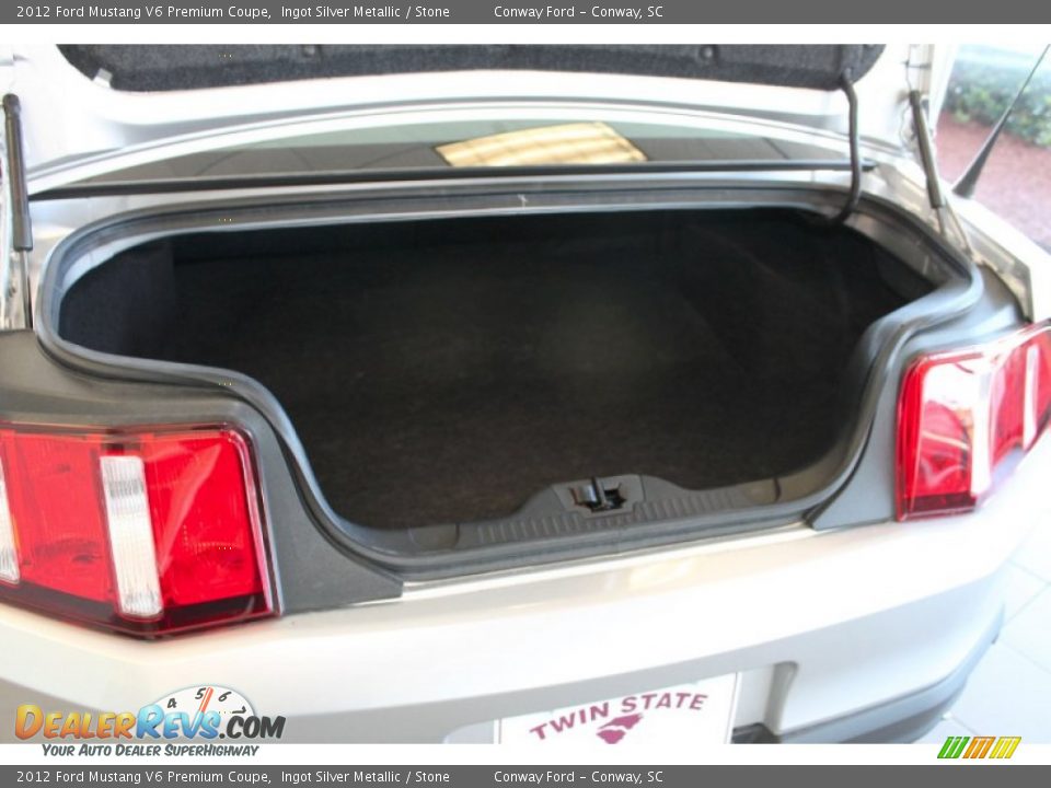 2012 Ford Mustang V6 Premium Coupe Ingot Silver Metallic / Stone Photo #26