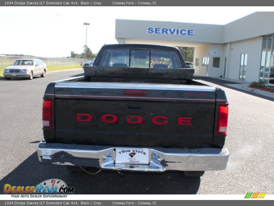 1994 Dodge Dakota SLT Extended Cab 4x4 Black / Gray Photo #6