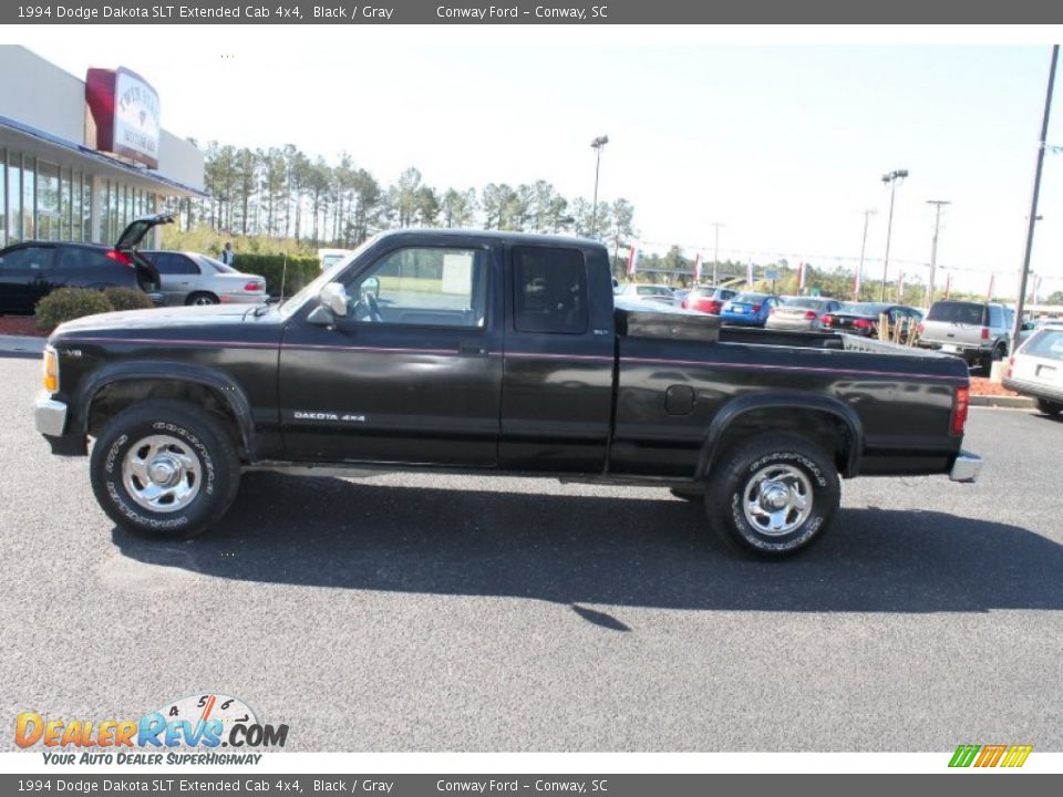 1994 Dodge Dakota SLT Extended Cab 4x4 Black / Gray Photo #8