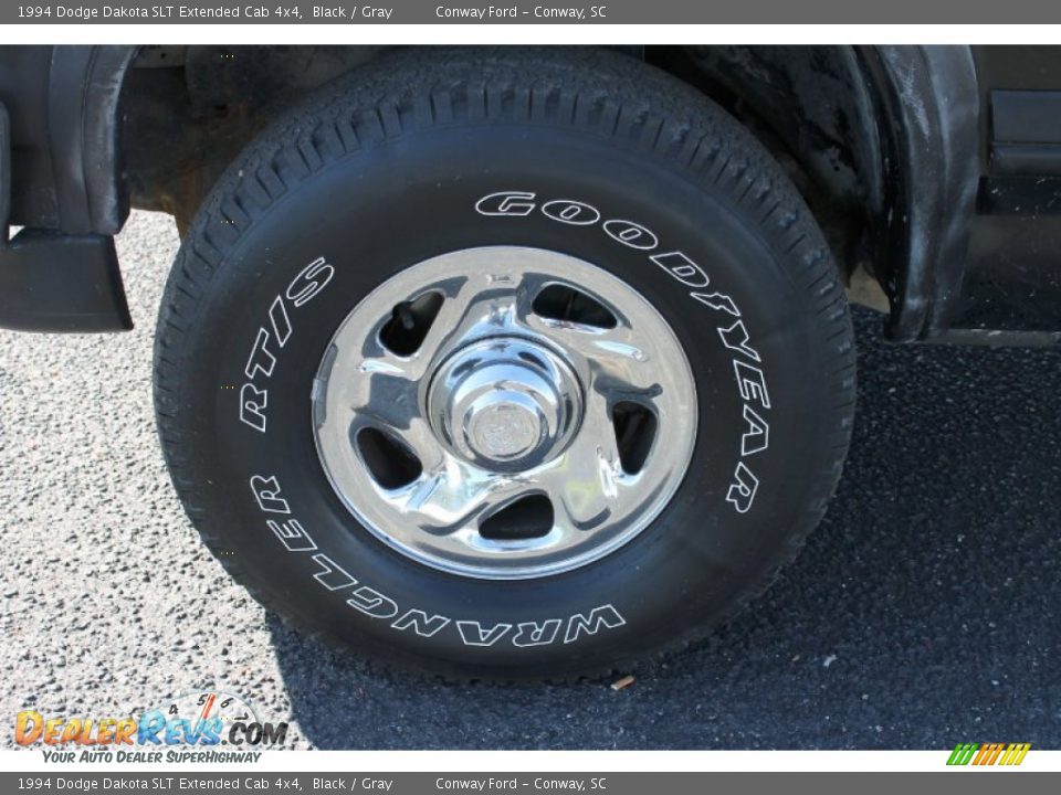 1994 Dodge Dakota SLT Extended Cab 4x4 Black / Gray Photo #9