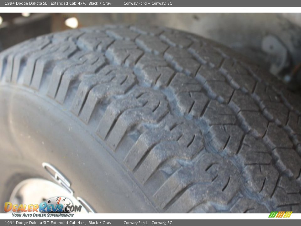 1994 Dodge Dakota SLT Extended Cab 4x4 Black / Gray Photo #10